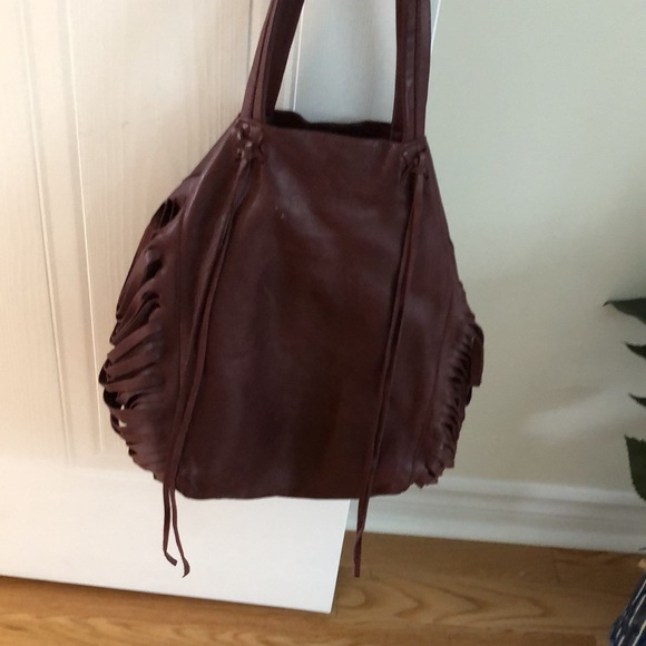 Leather boho handbag. - Picture 4 of 8